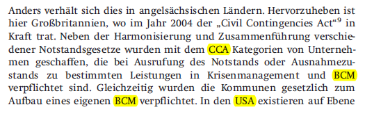 Ausnahmen von caps und sc